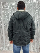 9919 İçi Polar Kapüşonlu Mont - 1