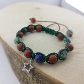 Vaoov 925 Ayar Gümüş Doğal Taşlı Yıldız Yükselten Bileklik thumbnail 4