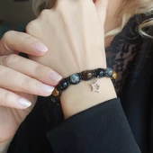 Vaoov 925 Ayar Gümüş Doğal Taşlı Güç, Başarı, Cesaret Bilekliği thumbnail 1