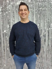 5262 Bisiklet Yaka Desenli Kazak - 1