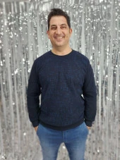 5262 Bisiklet Yaka Desenli Kazak - 2