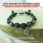 Vaoov 925 Ayar Gümüş Doğal Taşlı Güç, Başarı, Cesaret Bilekliği thumbnail 2