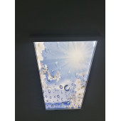 60x120 Gökyüzü Panel Avize, Sıva Üstü, Kolay Montaj Led Panel, Çiçekli Yağmur Damlası Avize - 2