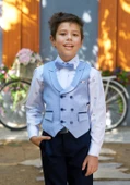 Erkek Çocuk Yelekli Takım Elbise - 1