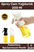 Deluxe Atomize Başlık Fan Şekilli Püskürtücü Bpa İçermeyen Plastik Sprey Cam Yağdanlık 200 ml 5 Adet - 1