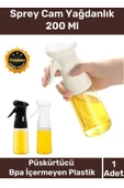 Deluxe Atomize Başlık Fan Şekilli Püskürtücü Bpa İçermeyen Plastik Sprey Cam Yağdanlık 200 Ml 1 Adet - 1