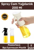 Deluxe Atomize Başlık Fan Şekilli Püskürtücü Bpa İçermeyen Plastik Sprey Cam Yağdanlık 200 Ml 2 Adet - 1