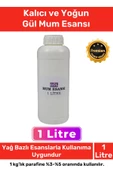Özel Üretim Kalıcı Yoğun Kaliteli Yağ Bazlı Tüm Ürünlerle Kullanıma Uygun Gül Mum Esansı 1 LT - 1