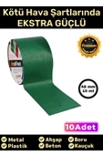 Süper Güçlü Su Geçirmez Sızdırmaz Yeşil Renk Çok Amaçlı Tamir İzolasyon Bandı 48mm x 10m - 10 Adet thumbnail 1