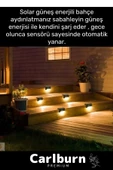 Özel Su Geçirmez Solar Güneş Enerjili Şarj Edilen Köşebent Merdiven Veranda Bahçe 8'li Led Set - 7