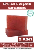 Özel %100 Doğal Organik Güzel Kokulu El Yüz Saç Vücut Cilt Orijinal 2'li Nar Sabunu thumbnail 1