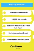 Deluxe Serisi Vantuzlu Su Geçirmez Şarjlı Mini Bluetooth Özellikli Beyaz Duş Kamp Sahil Hoparlörü - 4