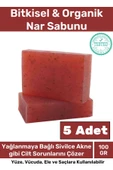 Özel Doğal Organik Güzel Kokulu El Yüz Saç Vücut Cilt Orijinal 5'li Nar Sabunu - 1