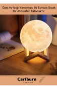 Premium Seri Çevre Korumalı 3d Standlı Küre Dekoratif Yüksek Performanslı Led Ay Gece Masa Lambası - 5