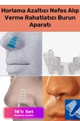 Premium Horlama Azaltıcı Nefes Alıp Verme Rahatlatıcı Uyku Önleyici Burun Delik Aparatı 16'li Set thumbnail 1