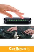 Lüks Araç Içi Park Telefon Numarası Araba Oto Cam Kartı Torpido Üstü Fosforlu Neon Aç-Kapa Numaratör - 3