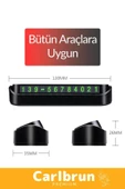 Lüks Araç Içi Park Telefon Numarası Araba Oto Cam Kartı Torpido Üstü Fosforlu Neon Aç-Kapa Numaratör - 2