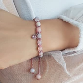 Vaoov 925 Ayar Gümüş Doğal Taşlı Aşk Mıknatısı Bileklik - 6