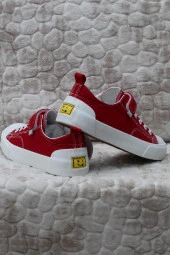 Vicco 346.P24Y.141-11 Lee Kırmızı Keten Sneaker Unisex Çocuk Ayakkabı thumbnail 3