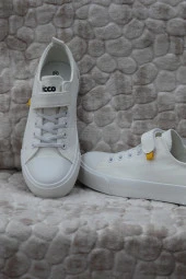 Vicco 346.P24Y.141-11 Lee Beyaz Keten Sneaker Unisex Çocuk Ayakkabı thumbnail 5