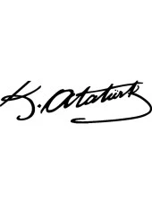 Gazi Mustafa Kemal Atatürk Imza Sticker Siyah 20X6 K.atatürk - 1