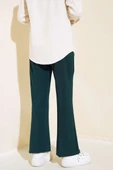 Dabıl İspanyol Paça Pantolon Zümrüt Yeşili - 3