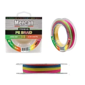 Mercan Premium X4 PE Örgü Multicolor İp 300m Makara Misina - 7