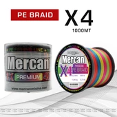 Mercan Premium X4 PE Örgü Multicolor İp 1000 m Bobin Misina - 8
