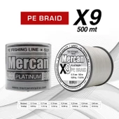 Mercan Pe Örgü Platinum X9 Beyaz ip 500m Misina - 7