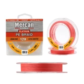 Mercan Pe Örgü Platinum X12 Turuncu İp 300m Makara Misina - 6