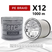 Mercan Pe Örgü Platinum X12 Beyaz İp 1000m Makara Misina - 10