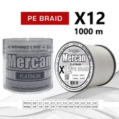 Mercan Pe Örgü Platinum X12 Beyaz İp 1000m Makara Misina - 6