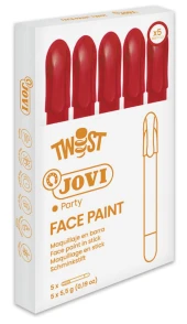 JOVI 191U YÜZ BOYASI STİK KALEM KIRMIZI - 5'Lİ KUTU - 1