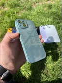 İphone 15 Uyumlu Parlak Premium Renkli Cam Telefon Kılıfı thumbnail 8