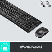 Logitech MK270 Kablosuz Türkçe Klavye Mouse Seti -  Siyah 920-004525 - 5