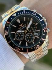 Ferro Çelik Kordon İç Fonksiyonlar Aktif Takvimli 30 Mt Su Geçirmez Erkek Kol Saat EFM31921-E2 thumbnail 1