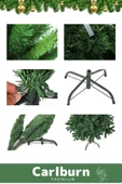 Premium Kutu Süsleme Seti Yılbaşı Çam Ağacı Renkli Işığı Yeni Yıl Süsleri Noel Paketi 150 Cm 240 Dal - 5