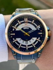 Ferro Çelik Kordon Takvimli 30 Mt Su Geçirmez Erkek Kol Saat EFM11201-T - 2