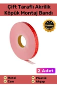 Özel Üretim Süper Güçlü İz Bırakmayan Çift Taraflı Akrilik Köpük Montaj Bandı 19mm X 2mt - 2 Adet - 1