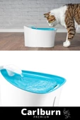 Özel Üretim Aktif Karbon Filtreli Sessiz 5W1A Adaptörlü Uyarılı Otomatik Uyarılı Kedi Köpek Su Kabı - 2