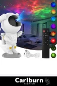Özel Üretim Zamanlayıcı Uzaktan Kumandalı Pilli Yıldız Samanyolu Astronot Galaksi Projeksiyon Lamba - 3