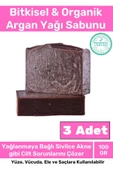 Organik Bitkisel %100 Doğal Güzel Kokulu El Yüz Saç Orijinal 3'lü Argan Yağı Sabunu thumbnail 1