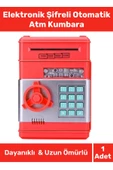 Özel Üretim Abs Plastik Pilli Otomatik Kağıt Bozuk Para Elektronik Şifreli Atm Kumbara - 1