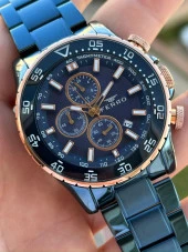 Ferro Çelik Kordon İç Fonksiyonları Aktif Takvimli 30 Mt Su Geçirmez Erkek Kol Saat EFM3542-T thumbnail 2