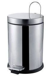 Mikro 5 Lt Pedallı Krom Çöp Kovası - 1