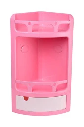 Çekmeceli Banyo Köşelik Pembe - 1