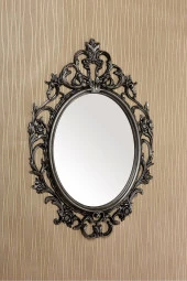 Dekoratif Ayna Boyalı Dolu Koyu Gri - 1