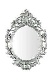 Küçük Dekoratif Ayna Gümüş Gri - 1