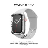 Watch 9 Pro Plus ( 2 KORDON HEDİYELİ ) Son Versiyon AMOLED ekran Akıllı Saat SmartWatch Tüm Telefonlara Uyumlu - 1