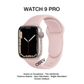 Watch 9 Pro Plus ( 2 KORDON HEDİYELİ ) Son Versiyon AMOLED ekran Akıllı Saat SmartWatch Tüm Telefonlara Uyumlu - 1